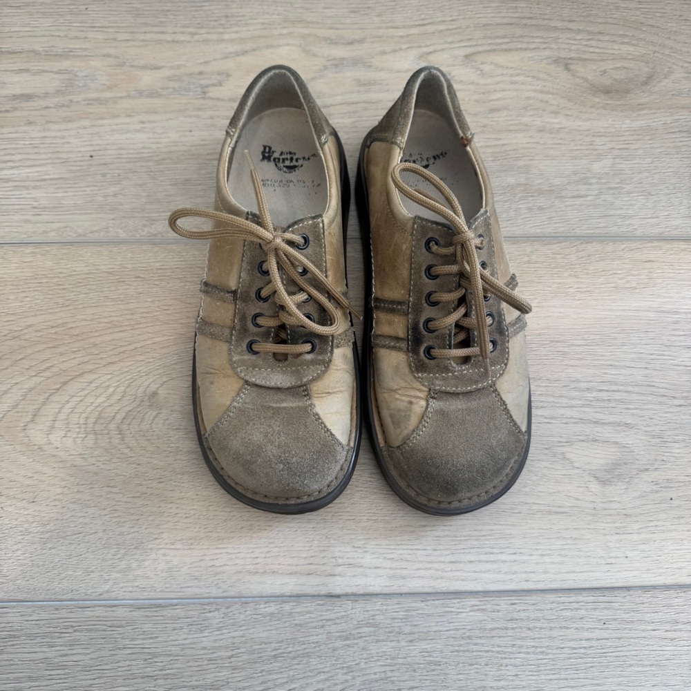 VTG DR Marten Tan Leather Sneakers Size UK 6 US 8
